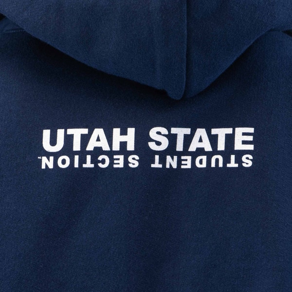 SWEATSHIRT HOOD UTAH STATE UPSIDE DOWN WITH HURD